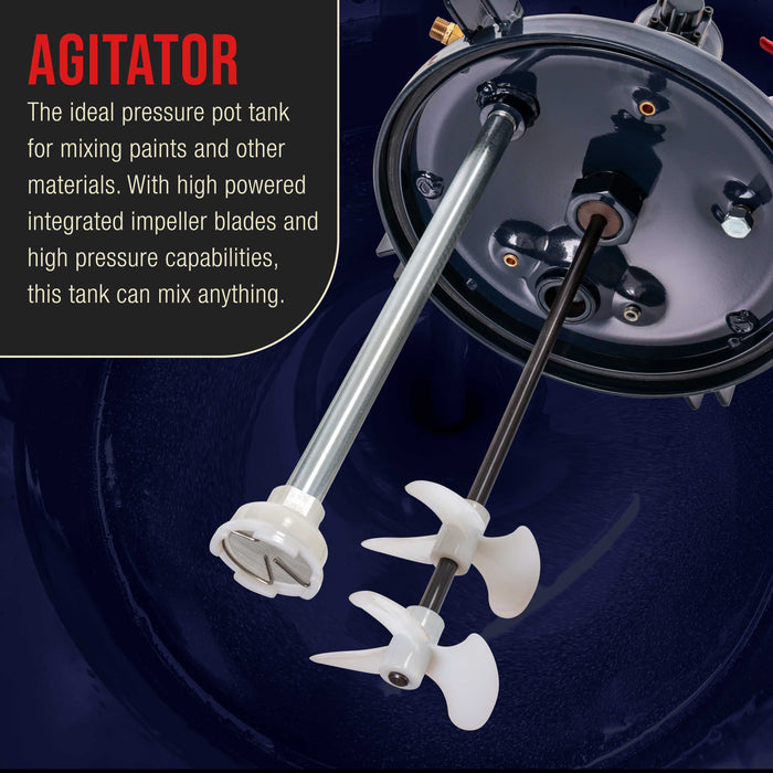 paint pot mixer Commercial 8 gal Spray Paint Pressure Pot Tank with Air Powered Mixing Agitator