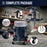 2.5 Gallon (10 Liter) Heavy Duty Steel Pressure Pot Paint Tank with Air Powered Mixing Agitator, Clamp on Lid, Regulator & Pressure Gauge for