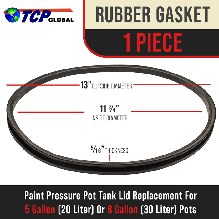 Paint Pressure Pot Tank Lid Replacement Rubber Gasket for 5 Gallon (20 Liter) or 8 Gallon (30 Liter) Paint Pressure Tanks