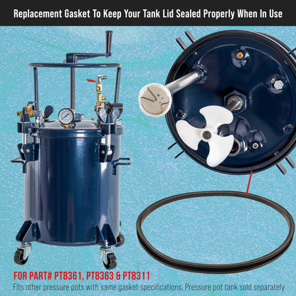 Paint Pressure Pot Tank Lid Replacement Rubber Gasket for 5 Gallon (20 Liter) or 8 Gallon (30 Liter) Paint Pressure Tanks