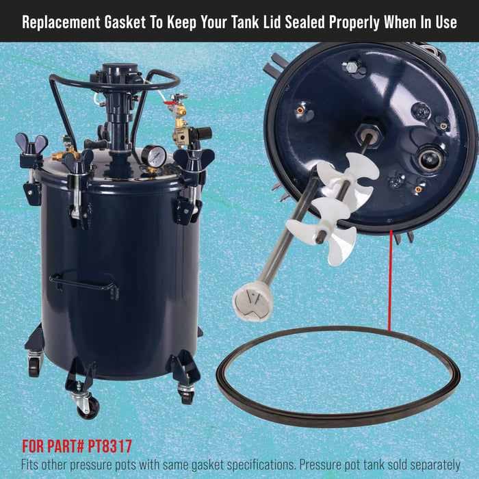 Paint Pressure Pot Tank Lid Replacement Rubber Gasket for 10 Gallon (40 Liter) Paint Pressure Tanks