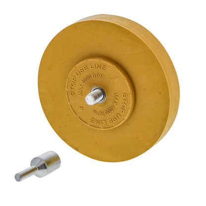 Rubber Eraser Wheel with Drill Adapter - Decal Remover Wheel - Sticker Remover Tool - Pinstripe Removal - Emblem Removal Tool - Removes Adhesives on