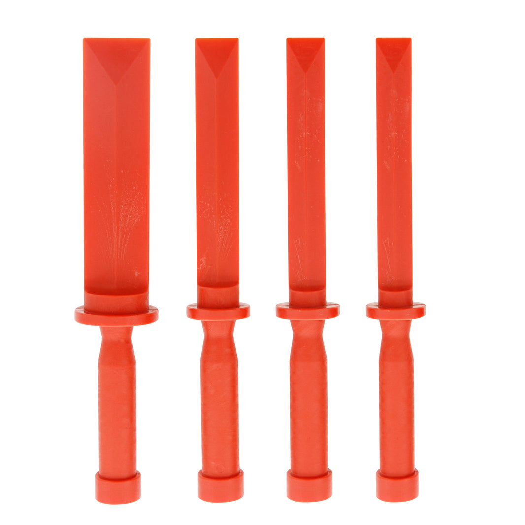4 Piece Non-Marring Plastic Chisel Scraper Set - 3/4", 7/8", 1", 1-1/2" Wide, Length 11"