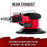 Professional Heavy Duty 6" Dual-Action Random Orbit Air Palm Sander with Both PSA and Hook & Loop Backing Pads - Orbital Pneumatic Sanding Disc Sander