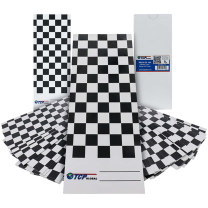 Paint Color Matching Spray Out Cards (Pack of 100) - Checkered Test Panels for Coating Coverage, Hiding Power, Sheen, Automotive, Bodyshop