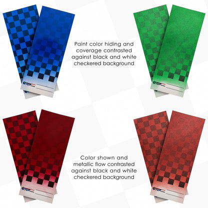 Paint Color Matching Spray Out Cards (Pack of 100) - Checkered Test Panels for Coating Coverage, Hiding Power, Sheen, Automotive, Bodyshop