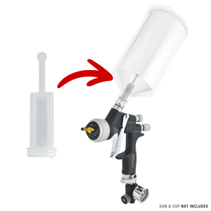 Disposable HVLP Gravity Spray Gun Filters Fine Mesh (Pack of 24), Universal Size Fits Most Gravity Feed Spray Guns, Strain Dirt Particles