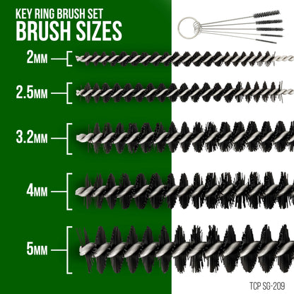 Airbrush Cleaning Kit 13-Piece, Airbrushing Cleaner Set with 1 Glass Pot Jar, 5 Cleaning Needles, 5 Brushes, 1 Wash Needle & How-To Airbrush, Cleaner