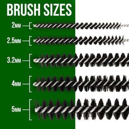 Airbrush Cleaning Kit 11-Piece, Airbrushing Cleaning 5 Brushes, 5 Pokers & How-To Airbrush, Cleaner Set Mini Kit
