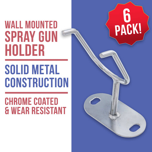 Wall Mount Gravity Feed Spray Gun Holder (Pack of 6)