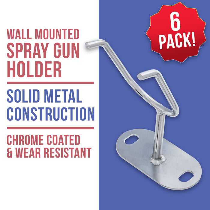 Wall Mount Gravity Feed Spray Gun Holder (Pack of 6)