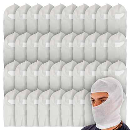 Premium Painter's Head Sock (40 Pack) - Soft Stretch Cotton Hood Mask for Spray Painting, Sanding & Dust Protection - One Size Fits All