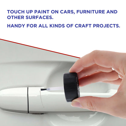 1-Ounce Paint Touch-Up Bottles with Safety Lids (Box of 50), Mixing Ball, and Applicator Brush - 30ml Fluid Capacity for Auto, Car, and Craft Projects