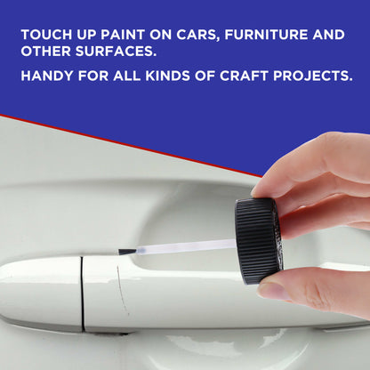 4.5-Ounce Paint Touch-Up Bottles with Safety Lids (Box of 12), Mixing Ball, and Applicator Brush - 140ml Fluid Capacity for Auto, Car, and Craft