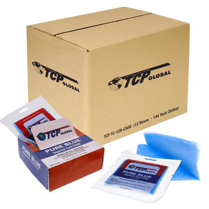 Pure Blue Superior Tack Cloth, 144-Pack, Automotive & Woodworking, Dust/Stain/Paint Rags, Tac Cloth for Autobody