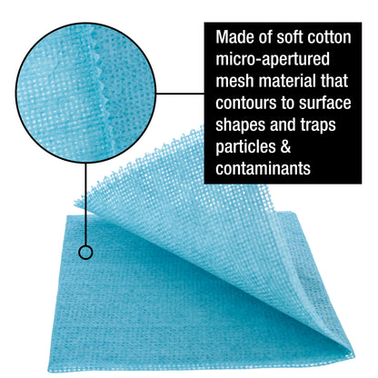 Pure Blue Low Tack Superior Tack Cloths - Tack Rags (Case of 144), Automotive Car Painters, Removes Dust Sanding Particles, Cleans