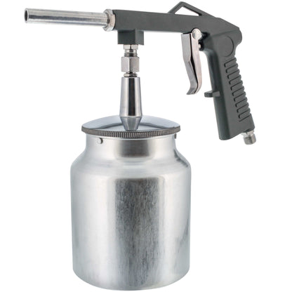 Air Undercoating Spray Gun with Suction Feed Cup - Pneumatic Automotive Sprayer for Applying Sprayable Bed Liner Coating, Rubberized Truck