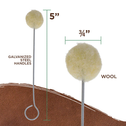 - Wool Daubers Ball Brush (Pack of 100) - Applicator Tool for Leather Dye, Dying, Staining, Crafting, DIY Crafts Projects, Gluing