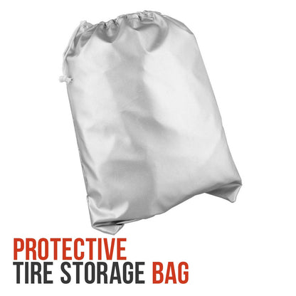 Tire Cover for Storage - Dustproof Polyester Tire Bag Cover with Drawstring for up to Four 32" Tires