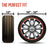 Set of 4 Oxford Canvas Wheel Tire Covers for RV, Truck & Trailer, 30"-32" Diameter
