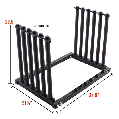 5-Lite Truck Bed Windshield Rack - Mobile 5 Slot Auto Glass Cargo Protection Management Rack - Safety Rubber Foam Pads, Mast Locks