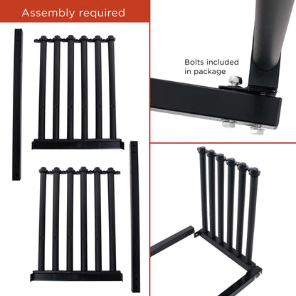 5-Lite Truck Bed Windshield Rack - Mobile 5 Slot Auto Glass Cargo Protection Management Rack - Safety Rubber Foam Pads, Mast Locks