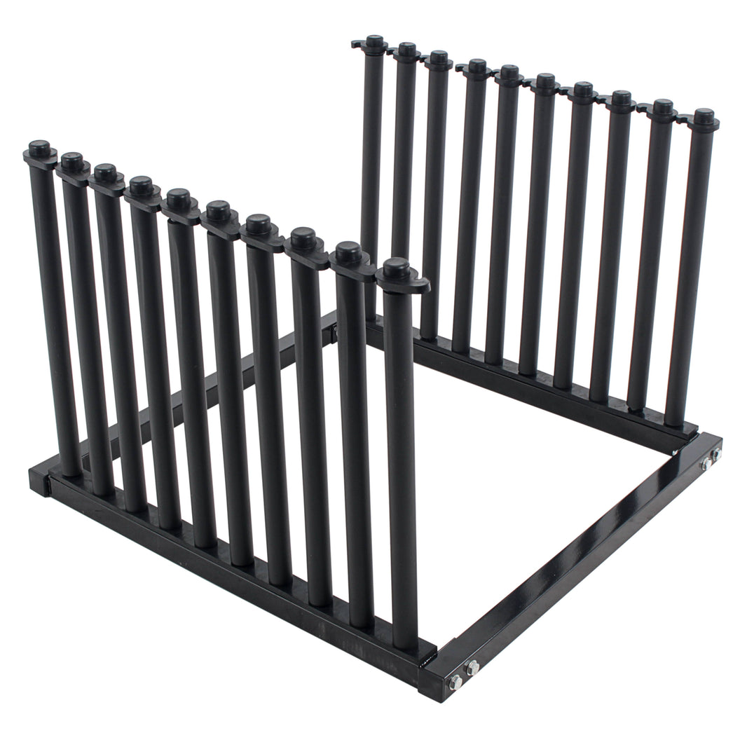 9-Lite Truck Bed Windshield Rack - Mobile 9 Slot Auto Glass Cargo Protection Management Rack - Safety Rubber Foam Pads, Mast Locks
