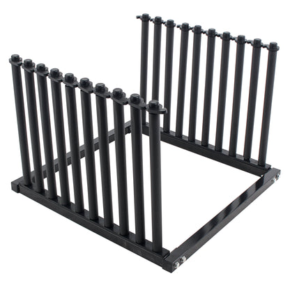 9-Lite Truck Bed Windshield Rack - Mobile 9 Slot Auto Glass Cargo Protection Management Rack - Safety Rubber Foam Pads, Mast Locks