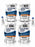 Dolphin Glaze Brushable Very Fine Finishing Stopper, Turquoise, 440ml Filler Bag, 4 Pack