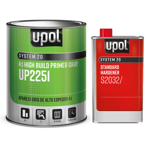 2K High Build Primer Kit, Standard Dry 4:1, Gray, S2025, 1 Liter