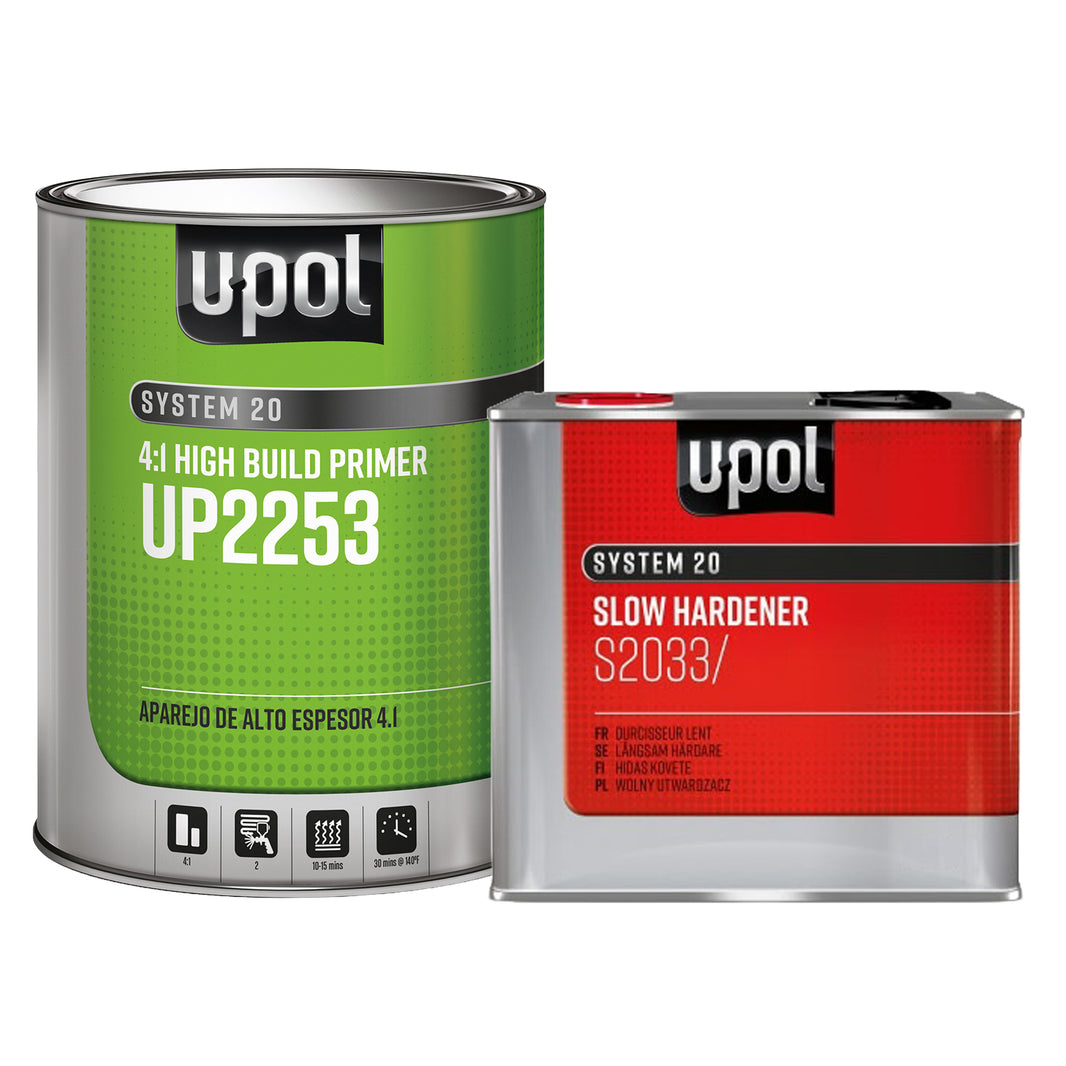 2K High Build Primer Kit, Slow Dry 4:1, Gray, S2025, 1 Gallon