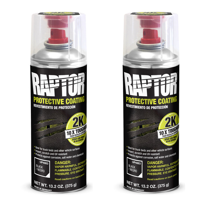 Raptor 2K Black Bedliner, 13.2 oz. Aerosol (Pack of 2)