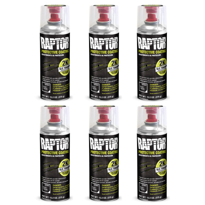 Raptor 2K Black Bedliner, 13.2 oz. Aerosol (Pack of 6)