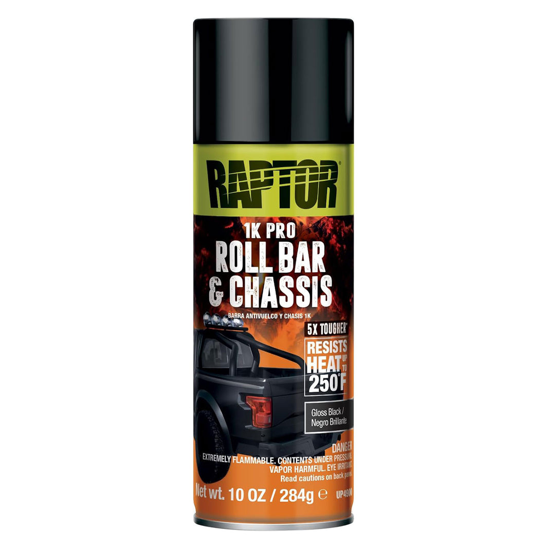 1K Roll Bar & Chassis, Automotive Spray Paint, Professional Grade, Durable Finish, Easy-To-Use, Gloss Black