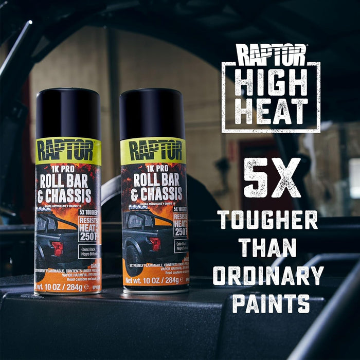 1K Roll Bar & Chassis, Automotive Spray Paint, Professional Grade, Durable Finish, Easy-To-Use, Gloss Black