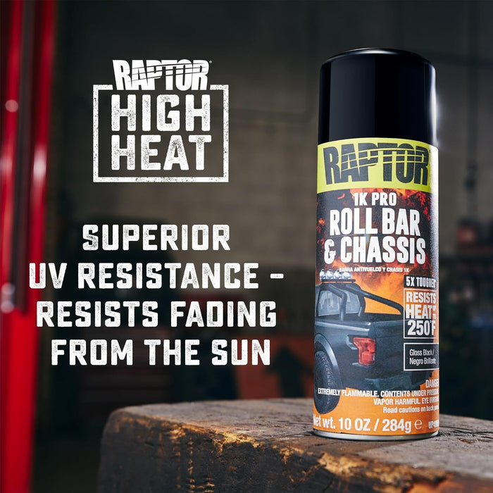 1K Roll Bar & Chassis, Automotive Spray Paint, Professional Grade, Durable Finish, Easy-To-Use, Gloss Black