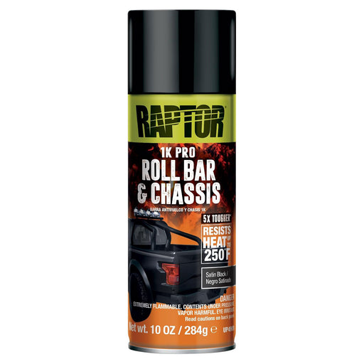 1K Roll Bar & Chassis, Automotive Spray Paint, Professional Grade, Durable Finish, Easy-To-Use, Satin Black