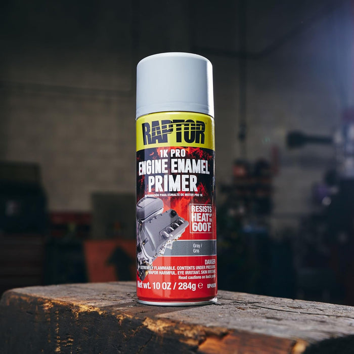 Engine Enamel Primer Spray,  For High Heat, Ideal For Engines, Gray
