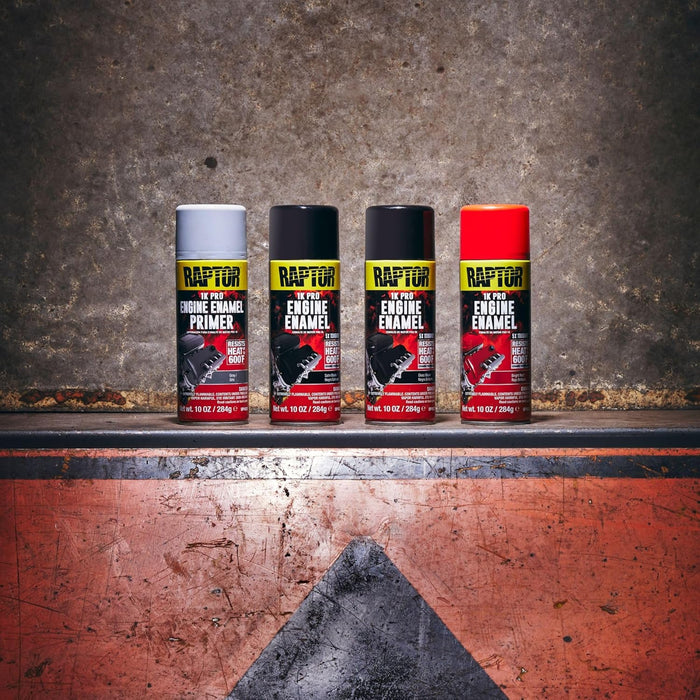 Engine Enamel Primer Spray, Professional Grade, Superior Adhesion For High Heat, Satin Black