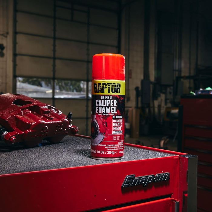 Caliper Enamel Spray, Professional Grade, Extra Tough, High Gloss Finish, Real Red
