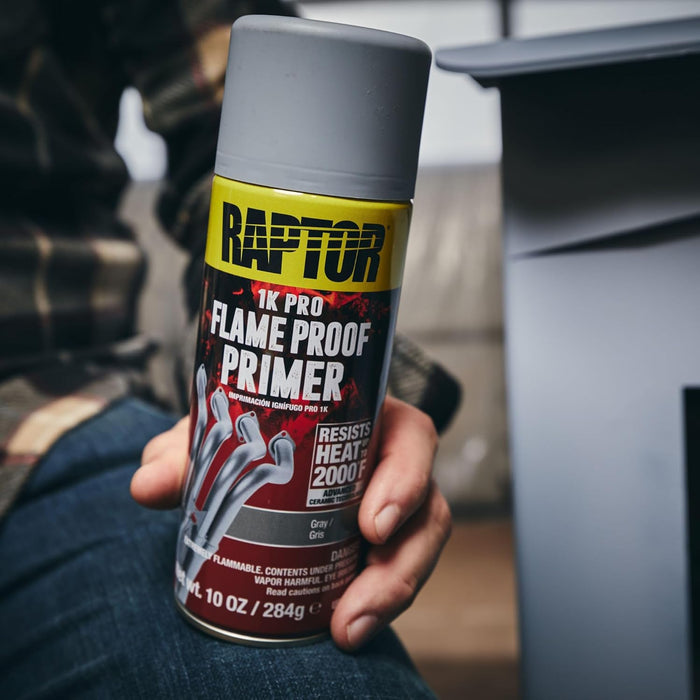 Flameproof Primer Spray, Professional Grade, Extra Tough Automotive Protective Primer Spray For High Heat, Gray