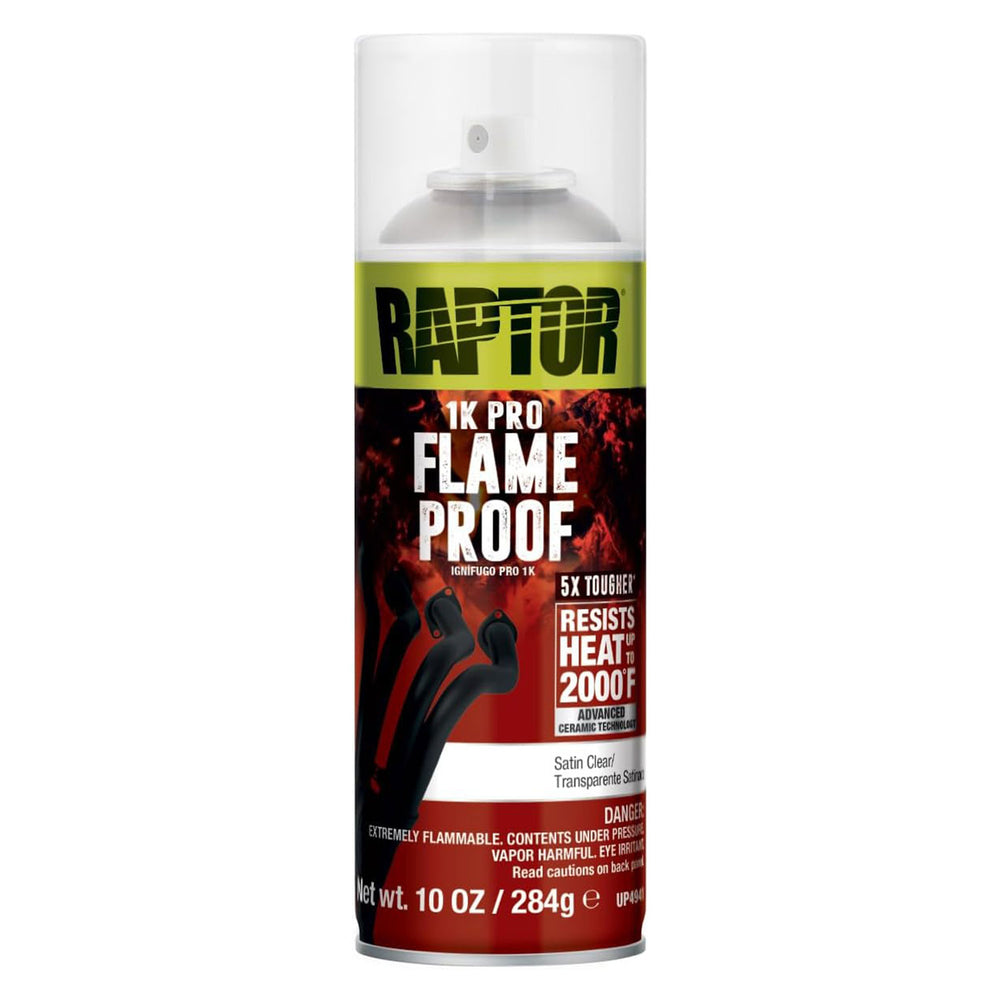 Flameproof Automotive Body Paint, Professional Grade, Extra Tough Protective Spray Paint For High Heat, Satin Clear