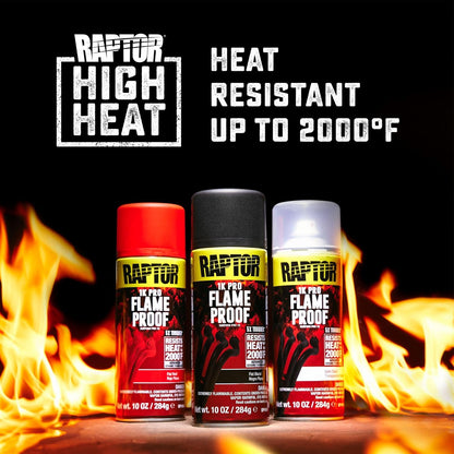 Flameproof Automotive Body Paint, Professional Grade, Extra Tough Protective Spray Paint For High Heat, Satin Clear