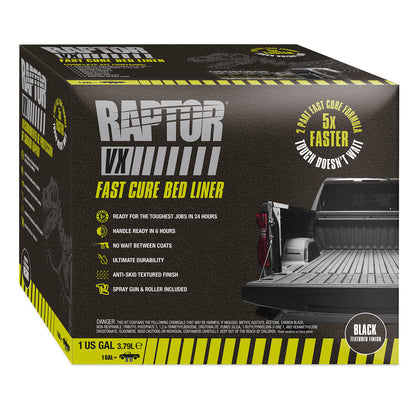 RAPTOR VX Fast Cure Truck Bed Liner Kit,1 US Gallon