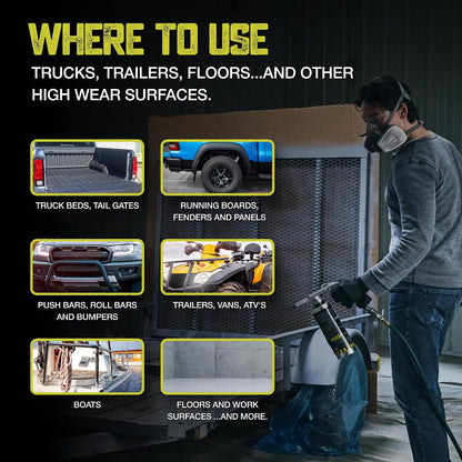 RAPTOR VX Fast Cure Truck Bed Liner Kit,1 US Gallon