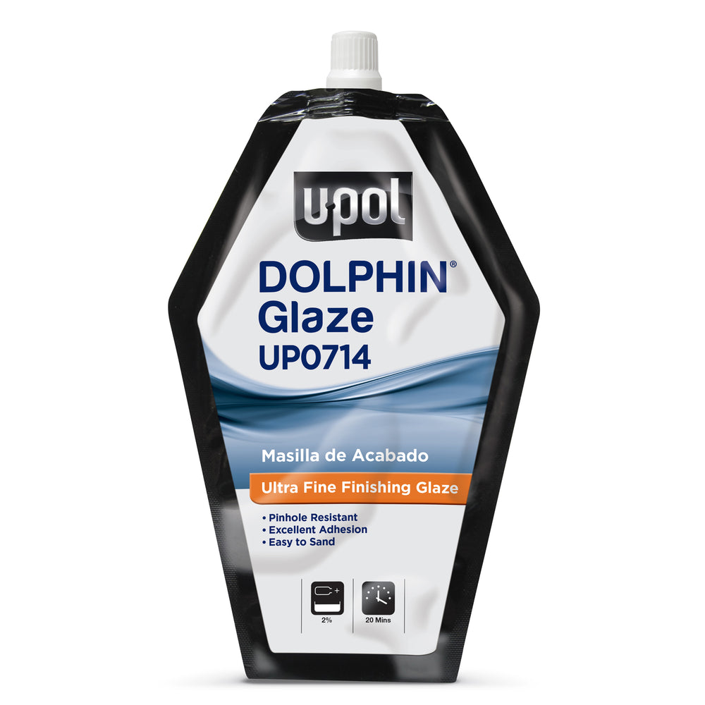 Dolphin Glaze Brushable Very Fine Finishing Stopper, Turquoise, 440ml Filler Bag, 10 Pack