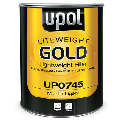 Flyweight Gold Premium Lightweight Body Filler with Hardener, Beige, 3 Liters