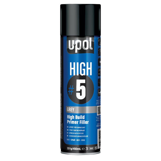 High#5 Super High Build Primer, Low VOC, Gray, Aerosol