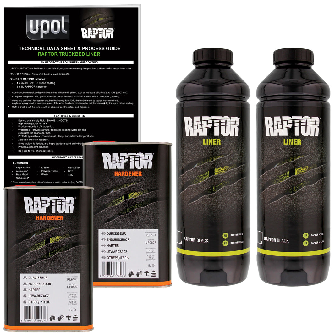 Black - U-POL Urethane Spray-On Truck Bed Liner & Texture Coating, 2 Quarts