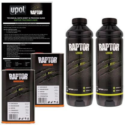 Black - U-POL Urethane Spray-On Truck Bed Liner & Texture Coating, 2 Quarts